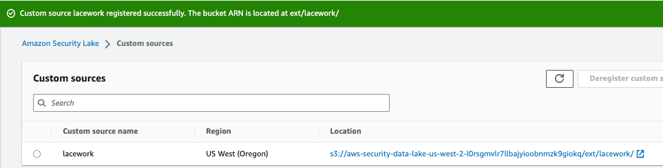 security lake s3 location