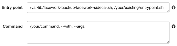 Entrypoint and command example