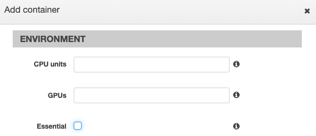 Deselect Essential checkbox