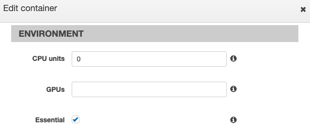 Deselect Essential checkbox