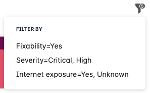 Open Vulnerabilities - Filters Applied