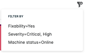 Open Vulnerabilities (Hosts) - Filters Applied