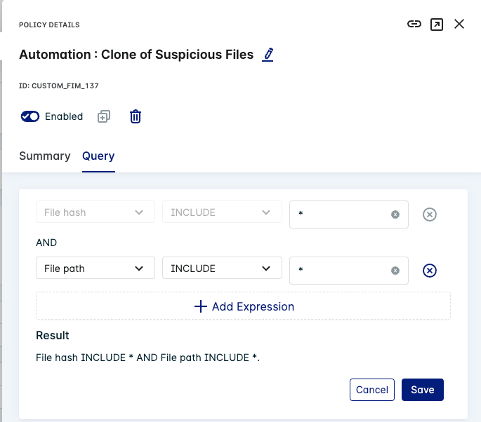 Add a New Expression for a Query