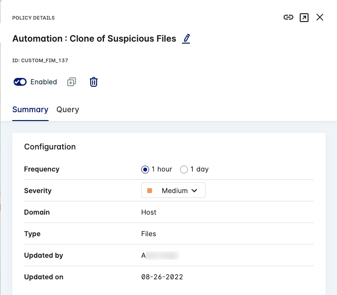 Edit Policy Parameters