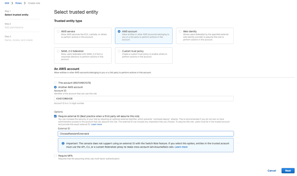 select trusted entity